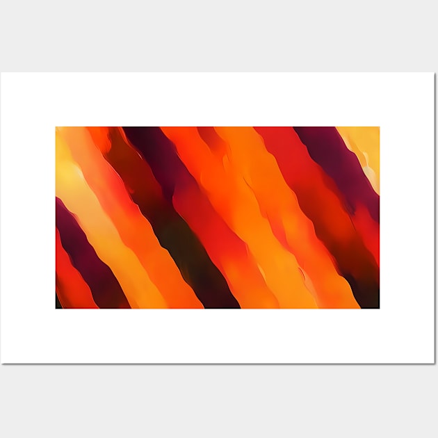 Hot flaming fire gradient - Abstract Geometric Pattern Wall Art by Artilize